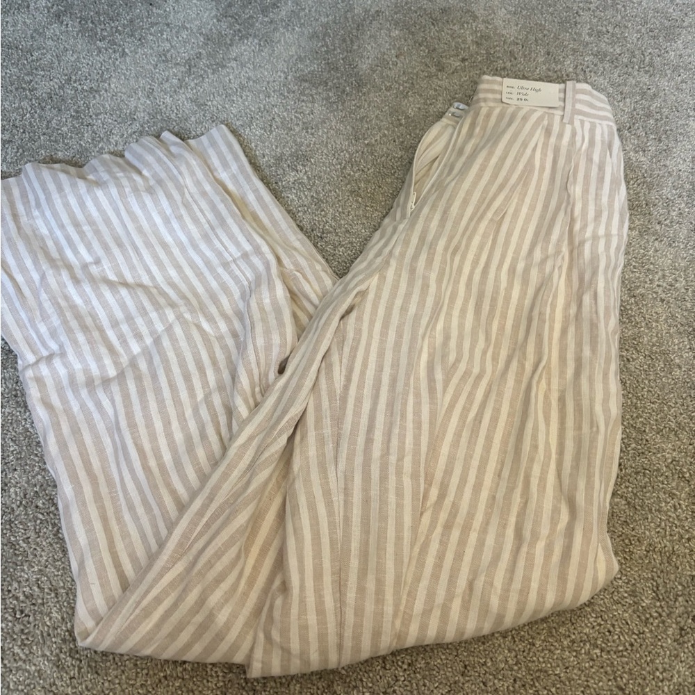 Abercrombie striped linen pants